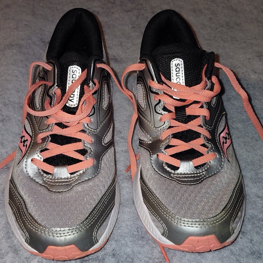 Saucony Grid Versafoam Cohesion Women's Silver and Pink Sneakers Size 9.5
